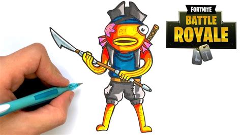 How To Draw Pirate Fishstick Skin Fortnite Season 8 Youtube