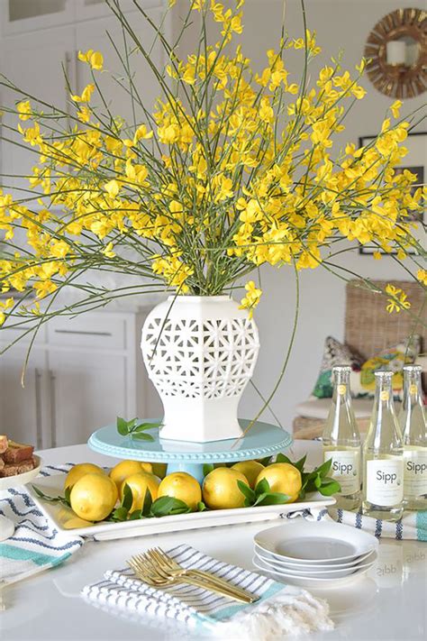 Spring home decor is a breath of fresh air (literally) after the winter months. Spring and Easter Tablescapes - Yellow - Room Like This