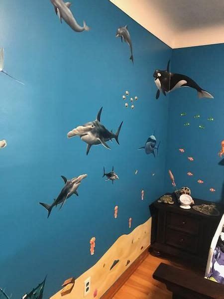 Ocean Mural Kids Peel And Stick Undersea Wall Mural Ocean Mural