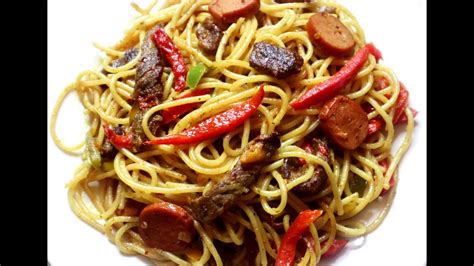 Beef Stir Fry Spaghetti With Vegetables Tasty Youtube