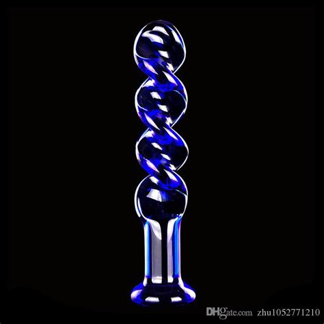 Blue Crystal Dildo Anal Plug Butt Plug Massage Glass Dildo Adult Sex Toys For Female Anus