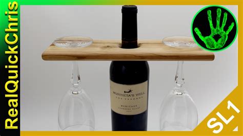 Wine glass holder for wall. easy diy wooden wine bottle glass holder - YouTube