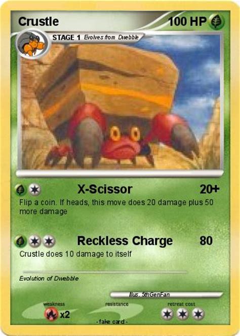 Pokémon Crustle 11 11 X Scissor My Pokemon Card