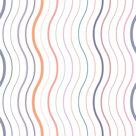 Premium Vector Colorful Wavy Lines Seamless Vector Pattern