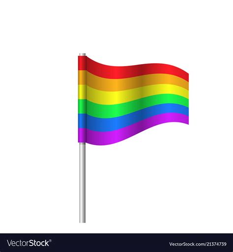lgbt pride rainbow flag icon homosexuality vector image