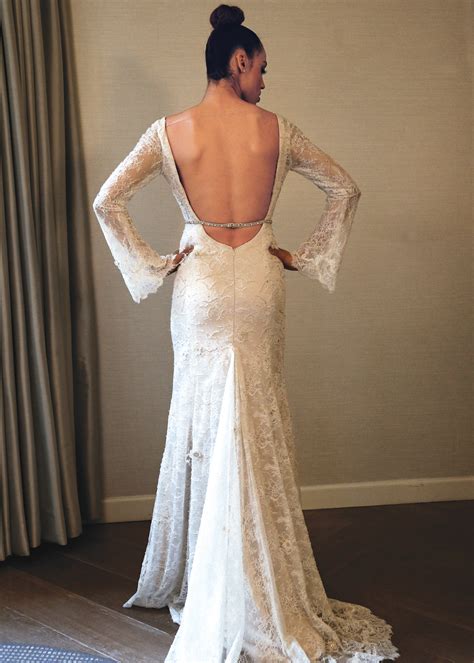 Eugenia Couture Long Sleeve Fit To Flare Wedding Gown