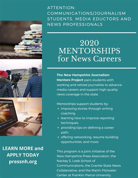 Journalism mentorship program flyers released - New ...