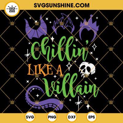 Disney Villains Svg Bundle Ursula Svg Cruella De Vil Svg Maleficent