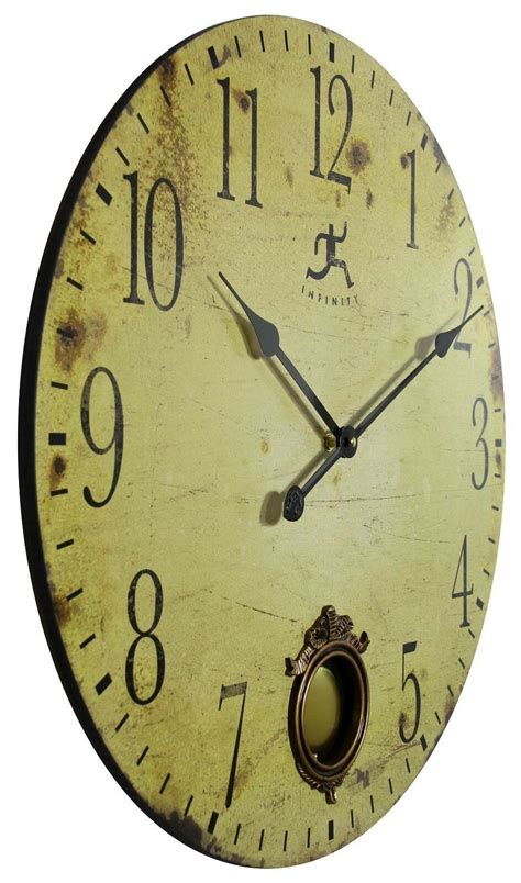 Cottage Grove Large Decorative Wall Clock With Pendulum 24 Inch Wall