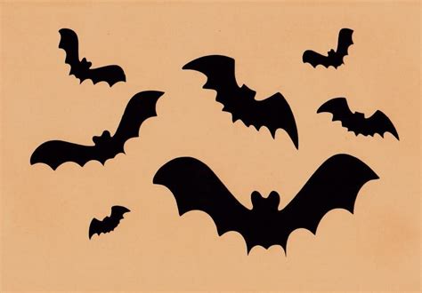 Halloween Stencil Bats Large And Small Assorted Paint On