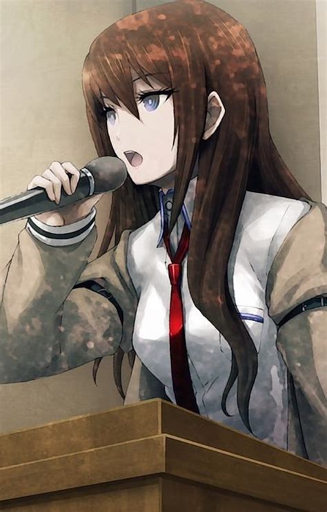 Kurisu During Her Speech At Radi Kan Steinsgate Visual Novel Stein