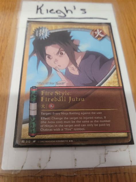 Naruto Ccg Fire Style Fireball Jutsu 212 Played Rare 1st