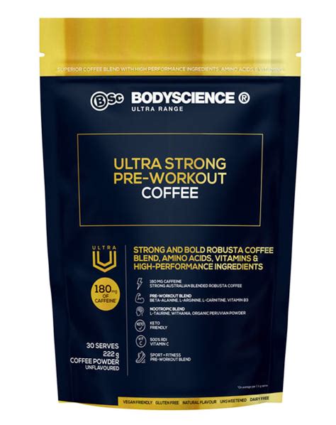 Ultra Strong Pre Workout Coffee By Body Science Bsc Nutrition Warehouse