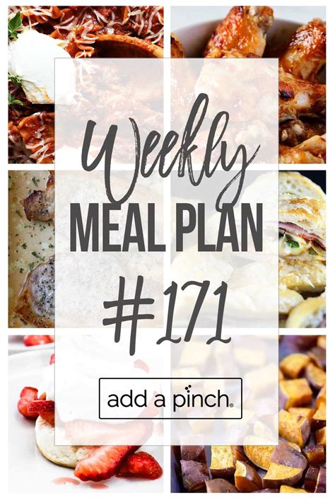 Free Weekly Meal Plans Add A Pinch