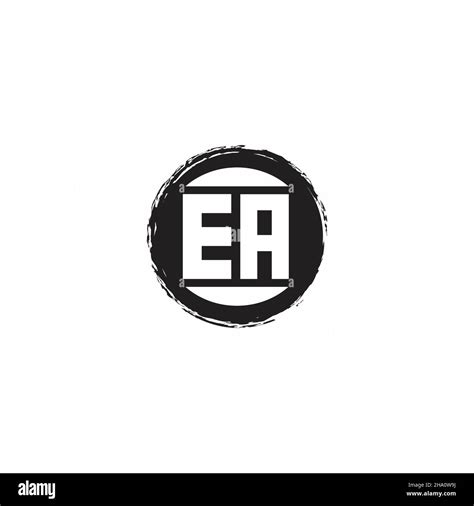 Ea Logo Initial Letter Monogram With Abstrac Circle Shape Design