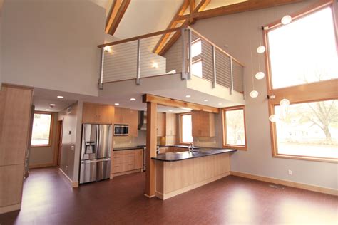 The existing and extension railing materials. Interior Cable Railing - Rochester, NY - Keuka Studios