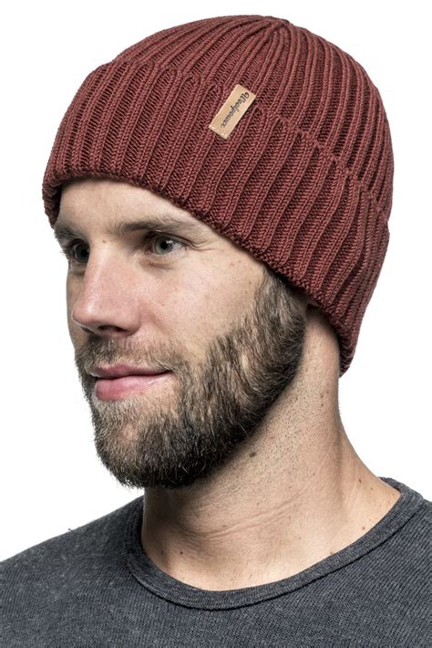 Woolpower Beanie Ribbed Pine Rust Red Uk