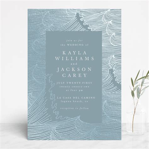 Marietta, ga wedding stationery is the first impression guests will have of your wedding. "romantic waves" - Foil-pressed Wedding Invitations in ...