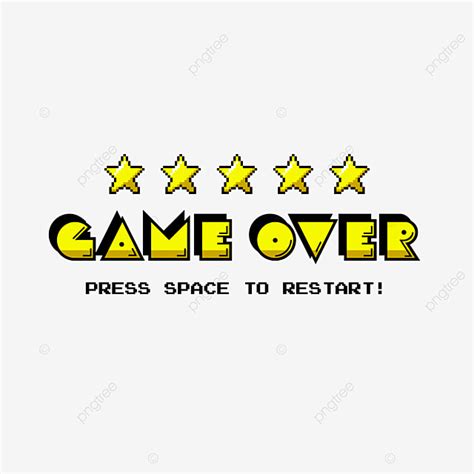 Pacman Game Vector Art Png Game Over Screen Display With Pacman Text
