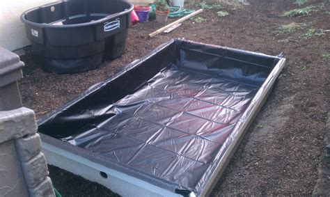 The Aquaponics Project The Pond Liner Is In