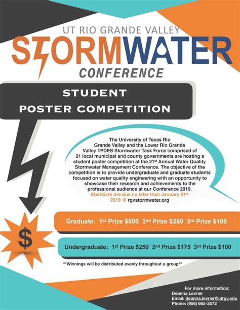 Student Poster Competition Flyer Lower Rgv Stormwater Management