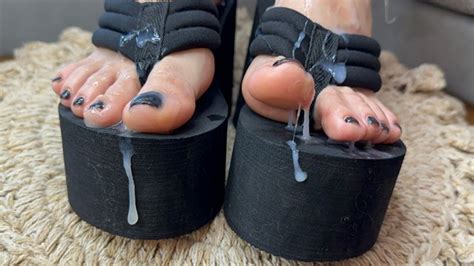 Platform Sandals Footjob And Covered With A Huge Load Of Cum Xxx Mobile Porno Videos And Movies