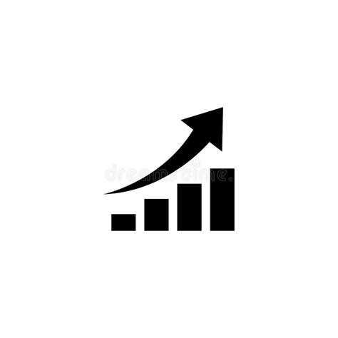 Graph With Arrow Going Up Vector Symbol Stock Illustration