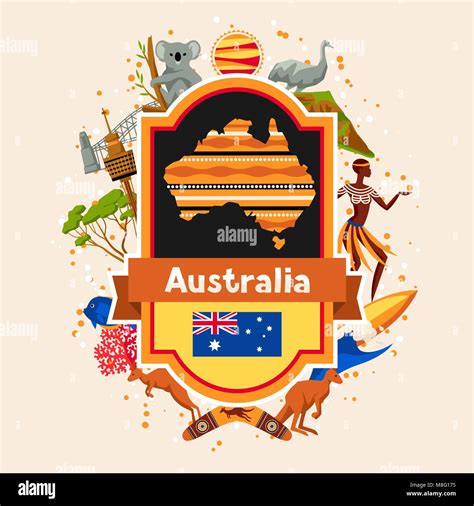 Australian Postcard Stock Vector Images Alamy