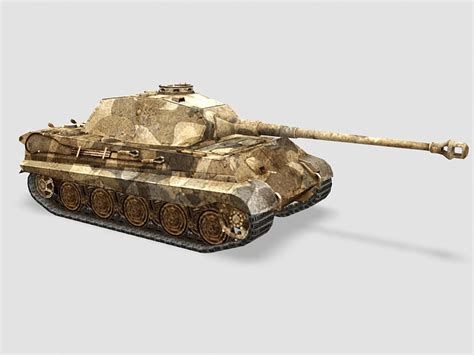 German Tiger 2 Tank 3d Model Autodesk Fbx Files Free Download Cadnav