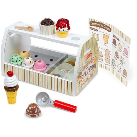 Melissa And Doug Scoop And Serve Ice Cream Counter Play Food And Kitchen