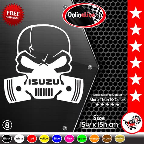 Ebay Isuzu Skull Piston Gas Mask Sticker Window Vinyl