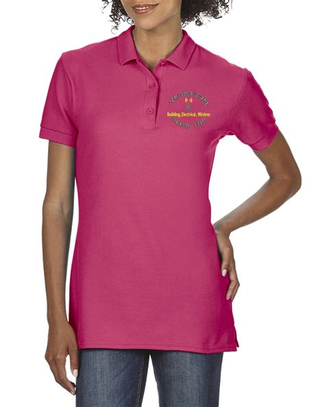 Womens Custom Embroidered Polo Shirt Customized Logo Etsy Canada