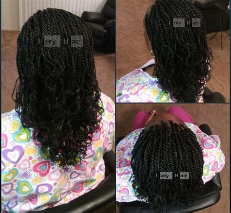 Senegalese Twists With Curled Ends Flexible Rods