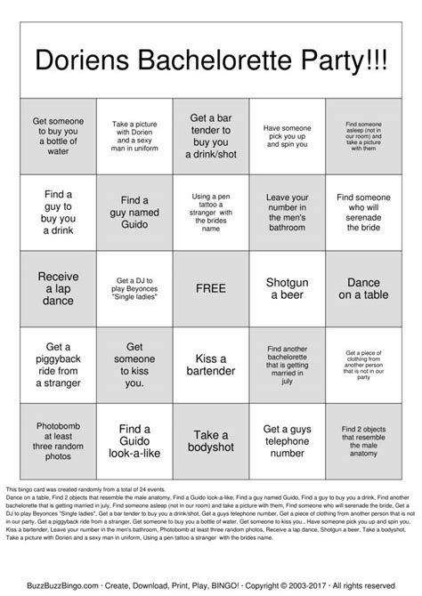 Bachelorette Party Bingo Cards To Download Print And Customize