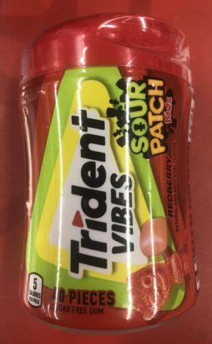 4x Trident Vibes Redberry Sour Patch Kids Sugar Free Gum 160 Pieces 4
