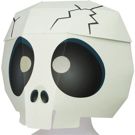 ️ Papercraft Máscara Calavera Halloween Modelo De Papel Gratis