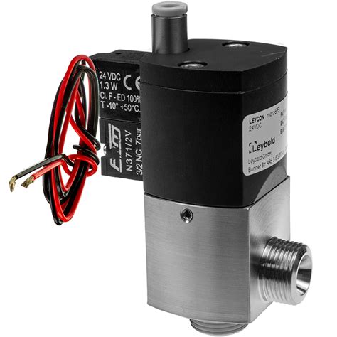 Lead wire or din connector. Ideal Vacuum | Leybold Electropneumatic Angle Micro Valve ...