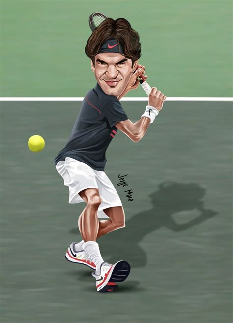 Roger Federer De Jorge Mora Funny Caricatures Caricature Celebrity