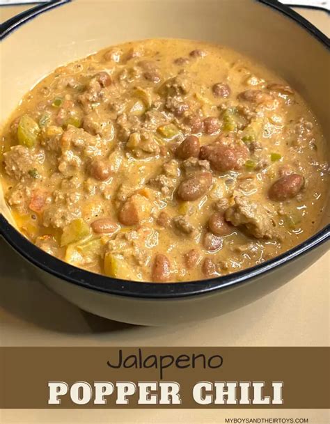 Jalapeno Popper Chili Recipe My Boys And Their Toys