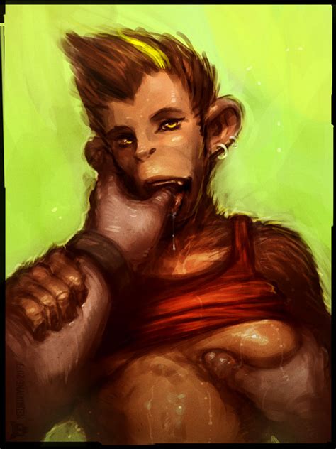 Rule 34 2015 Anthro Ape Breast Grab Breasts Chimpanzee Clothes Female