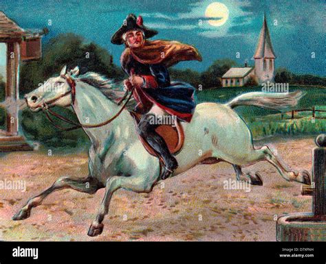 Paul Reveres Ride April 18 1775 Stock Photo Royalty Free Image