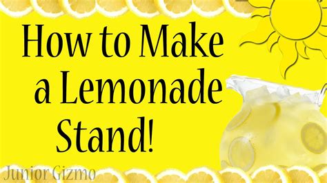 how to make a lemonade stand youtube