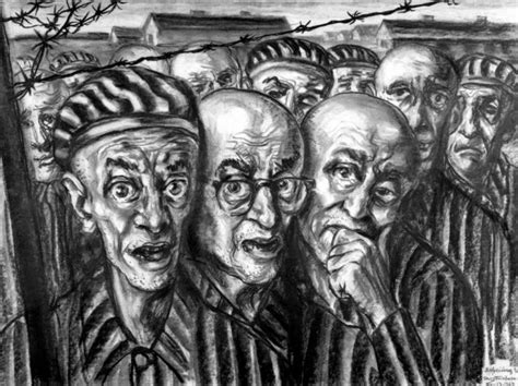 Em 11 desenhos a tragédia de Auschwitz contada por artista que