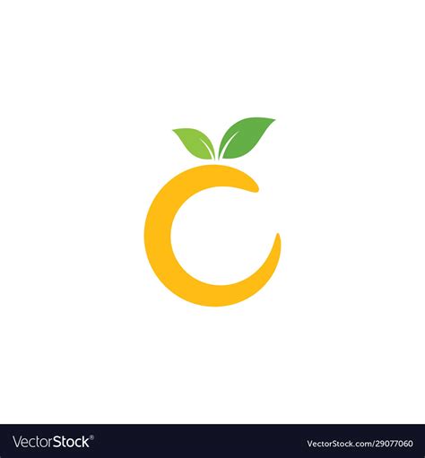 Fresh Orange Fruits Logo Royalty Free Vector Image