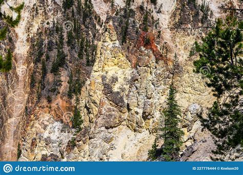 Dramatic Rock Walls Of The Grand Canyon Of The Yellowstone Yellowstone
