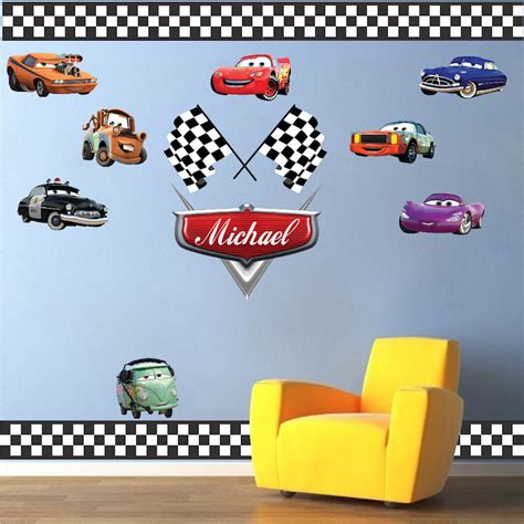 Personalized Boys Race Car Name Decal Car Wall Decals Automotive
