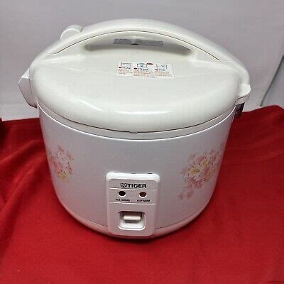 Tiger Electric Rice Cooker Warmer JNP 1500 Floral White Pink W