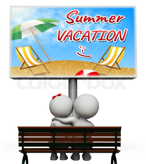 Summer Vacation Shows Vacation Season 3d Illustration Stock Image Colourbox