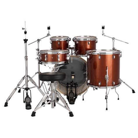 Ludwig Evolution 22 5pc Drum Kit Wcymbals Copper At Gear4music