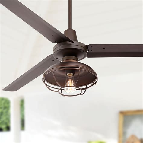 Suitable for both indoor and outdoor, undercover use as well as for raked ceilings up to 17 degrees this ceiling fan will not be overlooked. 60" Casa Vieja Industrial Outdoor Ceiling Fan with Light ...
